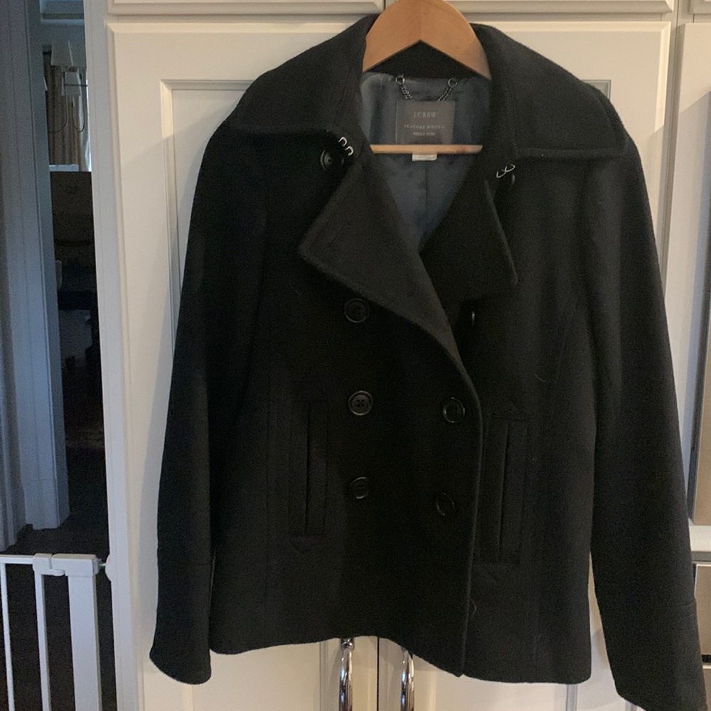 J Crew 100 % wool peacoat with Thinsulate